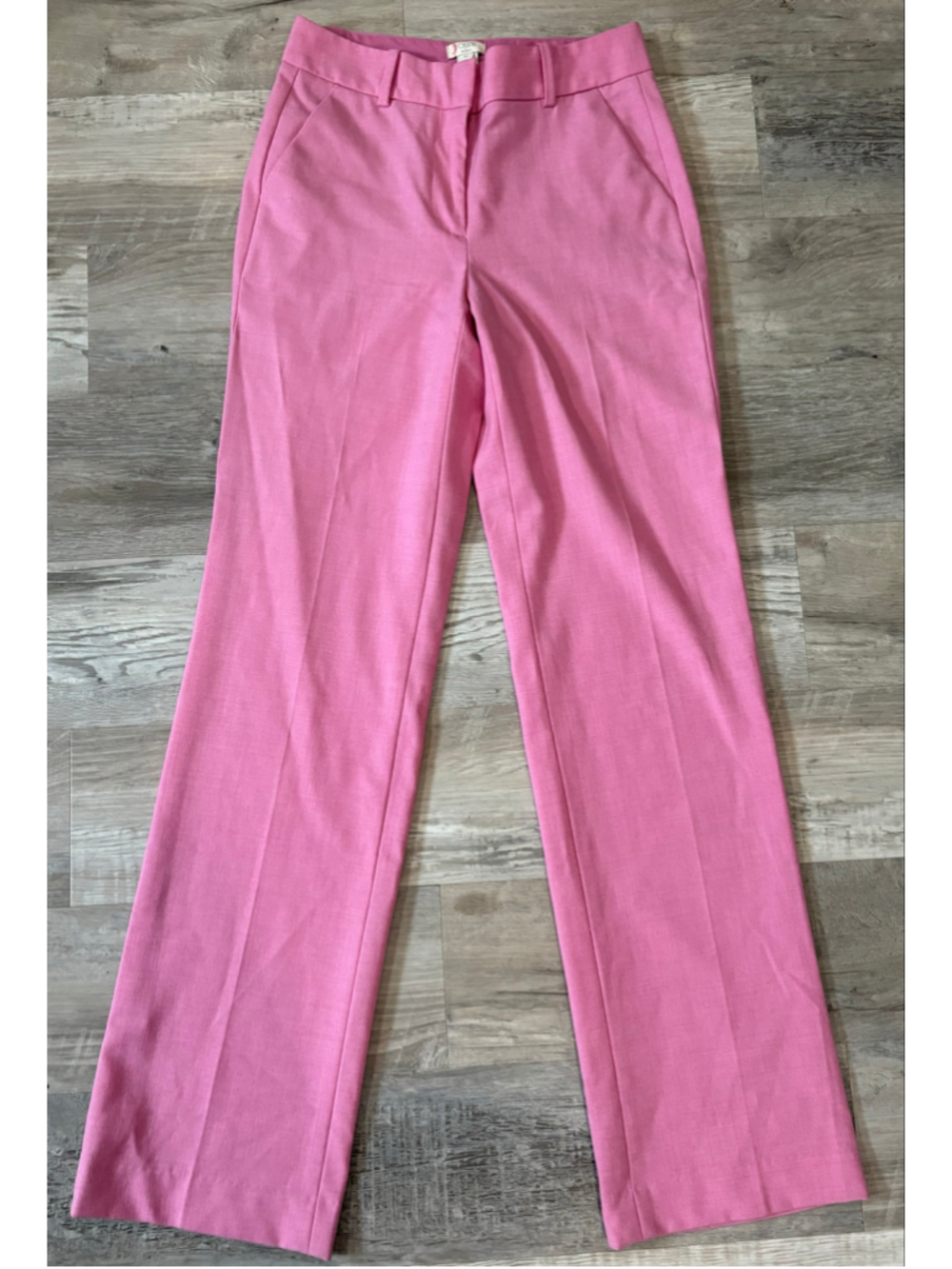 J.Crew Factory Pink Wool Blend Classic Trouser Pants Dress Slacks Size 00